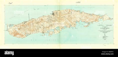 Usgs Topo Mapa Puerto Rico Pr Isla De Vieques 1943 362448 30000