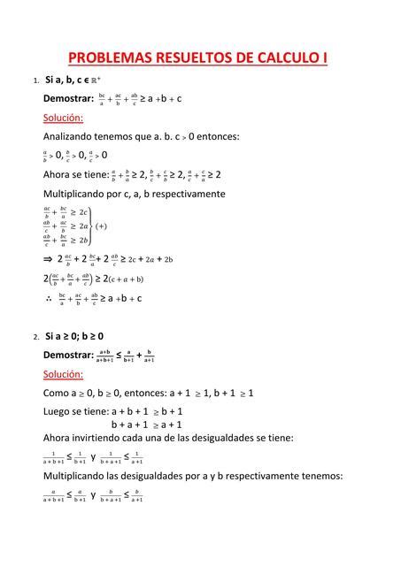 Problemas Resueltos Y Propuestos De Calculo I Apuntes De Ingenieria