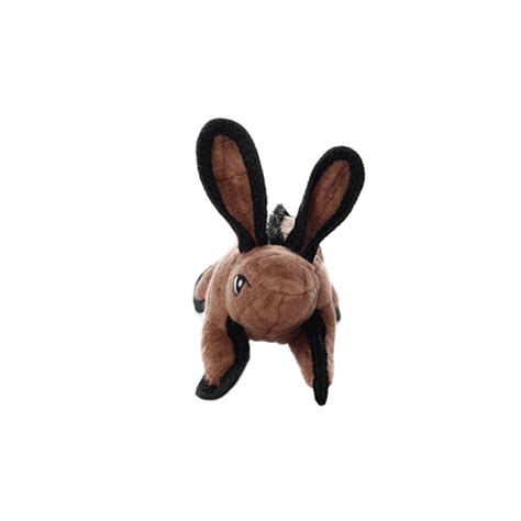 Tuffy Junior Barnyard Rabbit Soft Tough Dog And Puppy Toy Brown