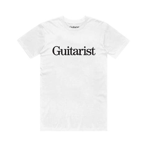 Guitarist - Classic Logo - White