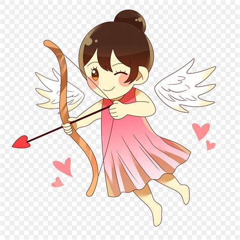 Female Cupid Holding A Bow And Arrow Cupid Girl Bow And Arrow PNG