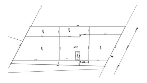 Survey Plot And Building Demarcation Plan With Dimension Cadbull