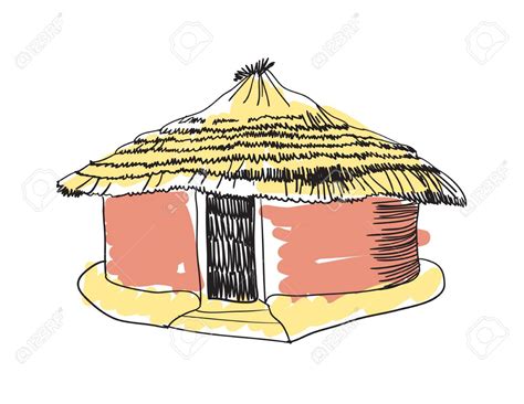 African Hut Drawing At Getdrawings Free Download