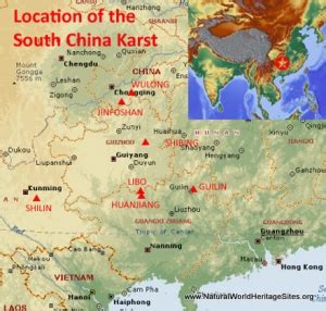 South-China-Karst-Location-Map – Natural World Heritage Sites