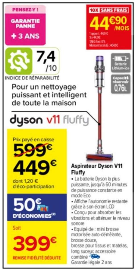 Aspirateur Dyson V Fluffy Conomisez Via La Carte