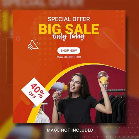 Premium Psd Free Psd Fashion Big Sale Square Banner