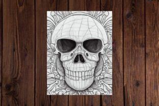 Skulls Coloring Pages Horror Skull Graphic By Bonobo Digital