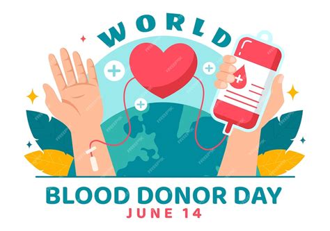 Premium Vector World Blood Donor Day Vector Illustration On June 14