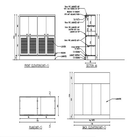 Autocad Cupboard Wardrobe CAD Blocks DWG Models