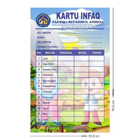 Jual Kartu Sppbulananiuraninfak Tkpaud 1 Pack Isi 30 Pcs Custom