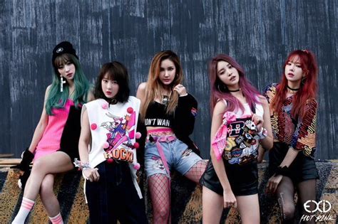Exid Unveils Their Hot Pink Skull Single Album Cover And Sexy Group Photo