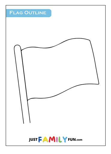 Printable Flag Outline Templates | Just Family Fun