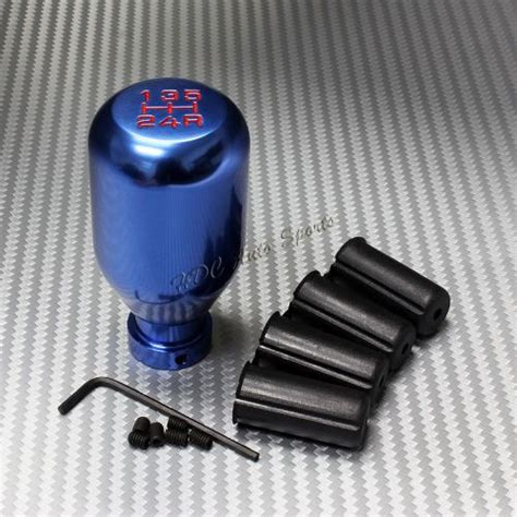 Find Jdm Universal Type R Style Blue 5 Speed Manual Mt Aluminum Gear Stick Shift Knob In Walnut