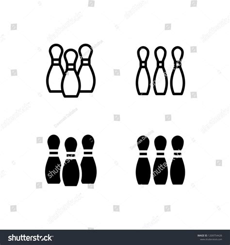 Bowling Pins Icon Design Bowling Pin Bowling Alley Bowling Pins