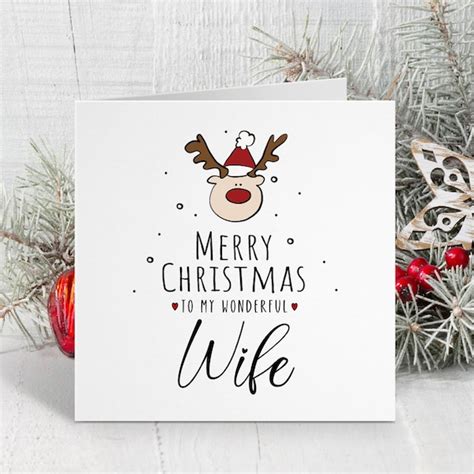 Christmas Card To My Wife Etsy