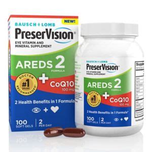 Preservision Areds Formula Coq Vitamin Mineral Supplement Soft