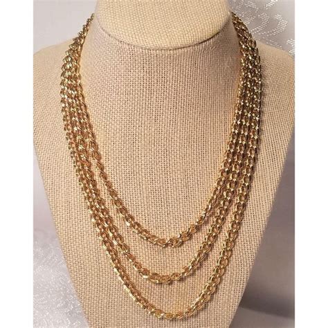 Vintage Monet Inch Long Chain Link Necklace Chain Link Necklace