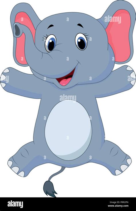 Happy elephant cartoon Stock Vector Image & Art - Alamy