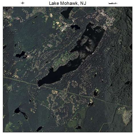 Aerial Photography Map of Lake Mohawk, NJ New Jersey