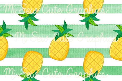 Seamless Pineapple Pattern Graphic By Mi Sew Cute Graphics · Creative Fabrica