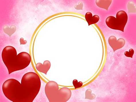 Valentine Frame Heart Background Png