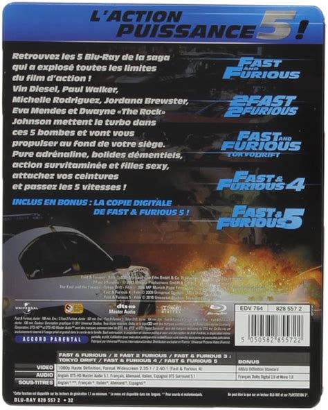 Coffret Fast and Furious L Intégrale Blu Ray Edition Collector