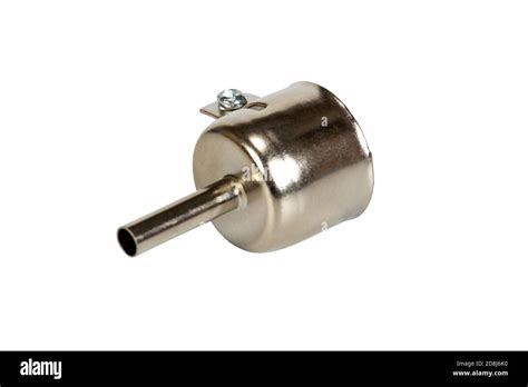 Soldering Nozzle For Hot Air Gun SMD Rework Station Isolated On A White Background Stock Photo