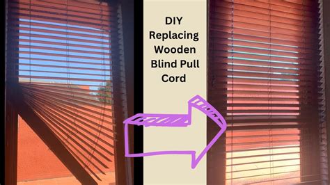 Diy Replacing Wooden Blind Pull Cord Youtube