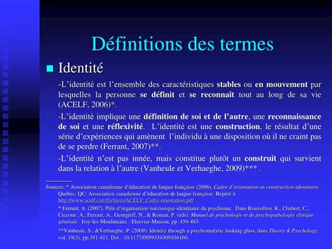 PPT La Construction Identitaire Chez Les Adultes En Formation