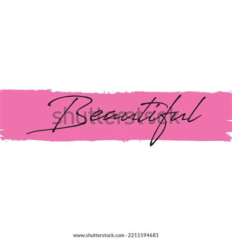 Beautiful Text Design Vector Calligraphy Typography Stock Vector