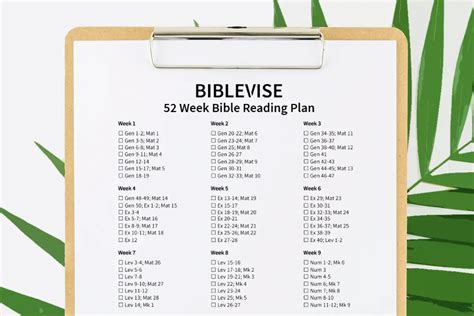 52 Week Bible Reading Plan (With Printable PDF)