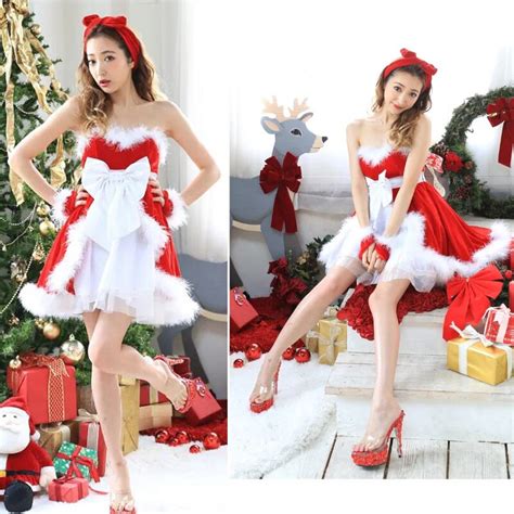 Sexy Santa Claus Cosplay Costume Christmas Xmas Women Miss Santa Dress