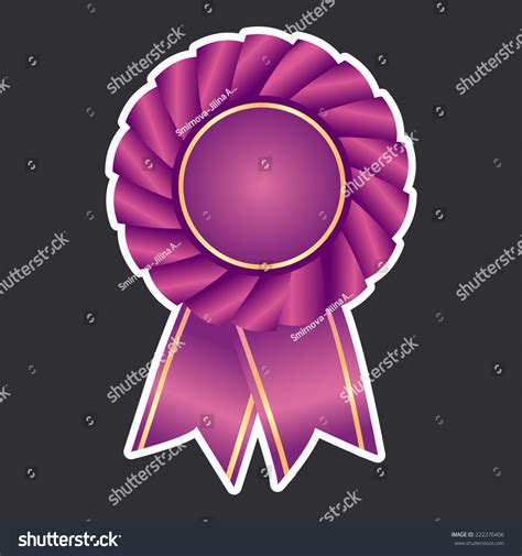 Rosette Ribbon Vector Stock Vector Royalty Free 222276406 Shutterstock