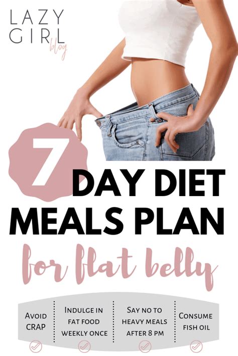 7-Day Diet Meals Plan For Flat Belly