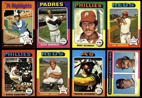 1975 Topps Baseball Complete Set 660 660 EX MT To NMT Brett Yount