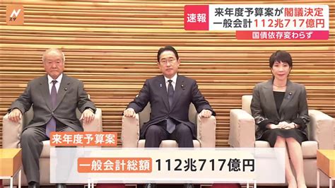 24年度予算案が閣議決定 一般会計の総額は112兆717億円 社会保障費と防衛費は過去最大 Tbs News Dig