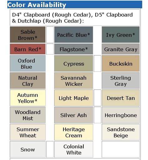 Certainteed Siding Color Chart Ponasa