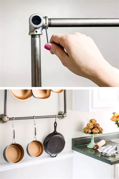 Easy Diy Industrial Pot Rack In Pot Rack Industrial Pot Racks