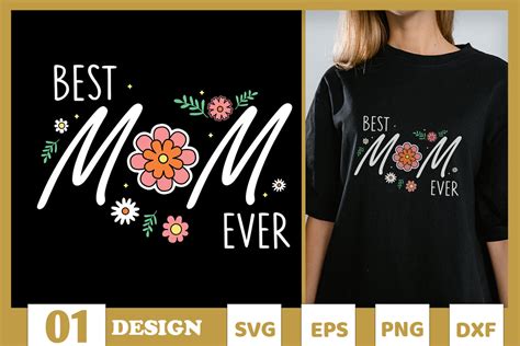 Best Mom Ever With Flowers Svg Graphic By Skinite · Creative Fabrica