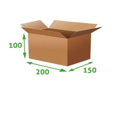 Комплект 25 картонени кутии 200x150x100 мм, естествен картон 3 слоя CO3 ...