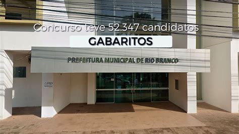 Gabarito Do Concurso De Rio Branco AC 2024 Veja Respostas