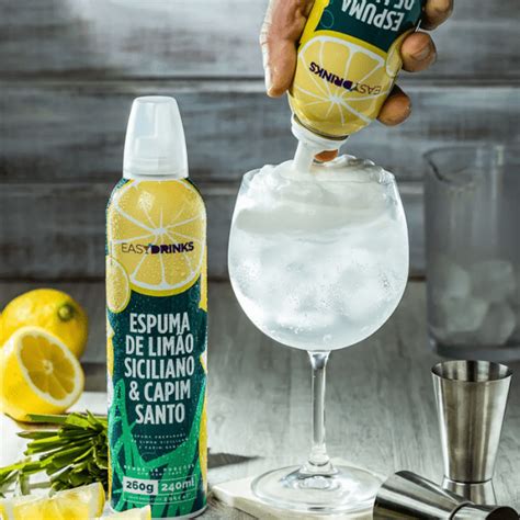 Espuma para drinks Easy Drinks Vários Sabores Gin Brasil