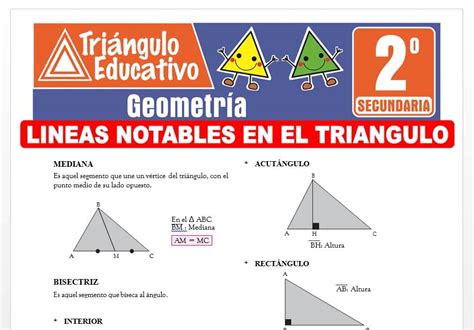 Líneas Notables En El Triángulo Para Segundo De Secundaria Fichas Gratis