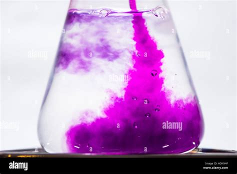 Initial color change in chemical chameleon reaction. Potassium ...