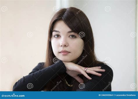 Fifteen Year Old Girl Stock Photo Image Of Cute Brunette 246592064