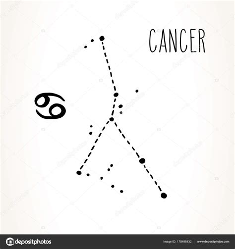 Cancer Zodiac Sign Constellation Stock Vector By ©de Kay 178495432