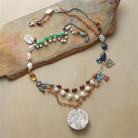 Jes Maharry Thrive Necklace Sterling Silver Gemstone Necklace Beaded