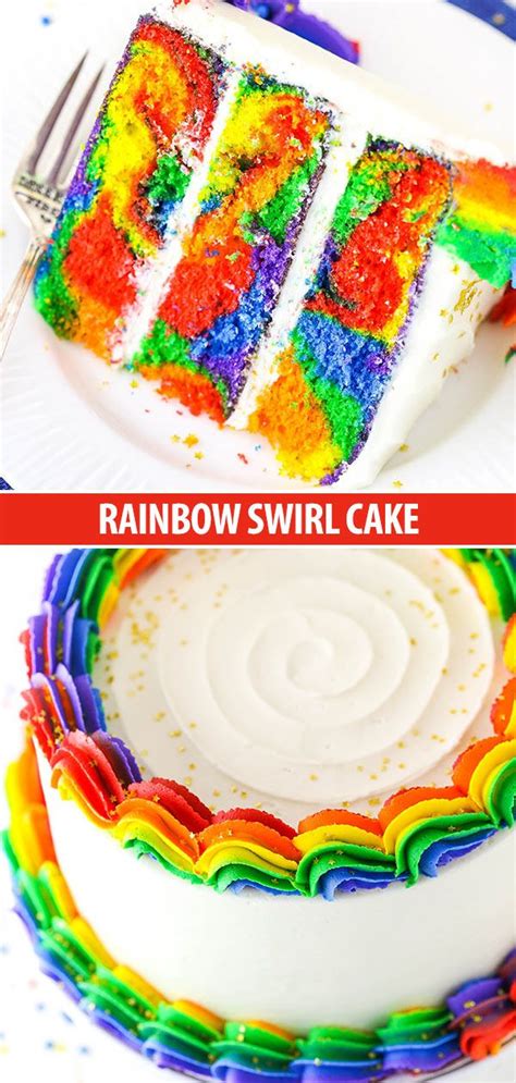 Rainbow Swirl Cake Easy And Gorgeous Rainbow Birthday Cake Recipe