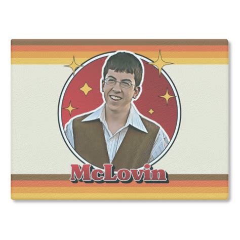 Mclovin Superbad Retro Style Illustration Ceramic Dinner Plate By