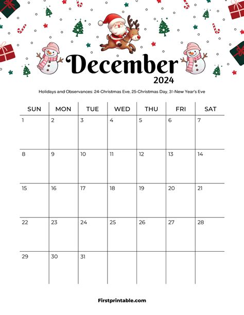 Christmas Theme 2024 December Calendar - Marta Rhiamon